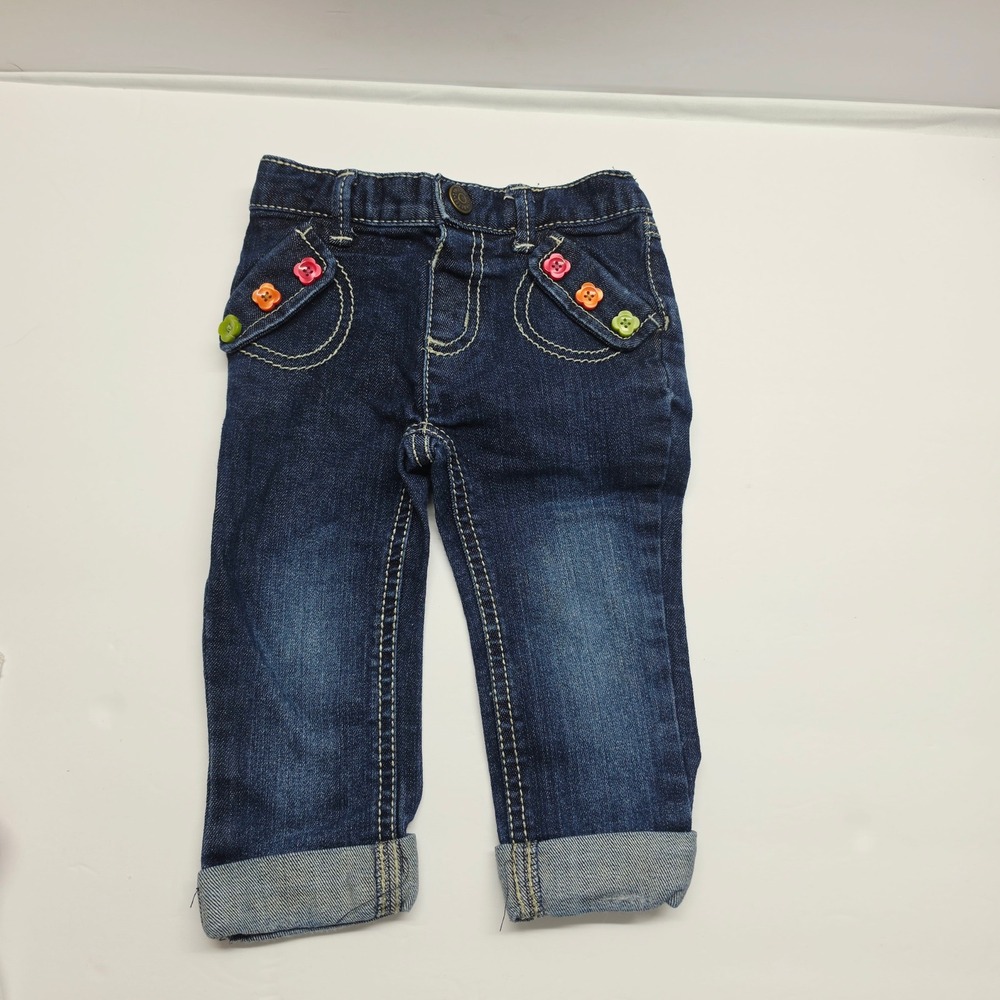 Gymboree Cardigan and Jeans Set Kids 12-18 Months Multi-Color Striped Denim - Picture 7 of 10